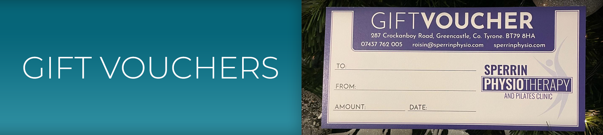 Gift Vouchers | Sperrin Physiotherapy and Pilates Clinic